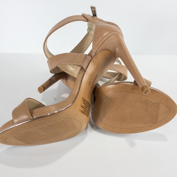 Kenneth Cole New York Brooke Cross Sandals Latte -6 - Picture 8 of 9